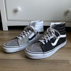 Gray-Scale Color Block Sk8-Hi Vans